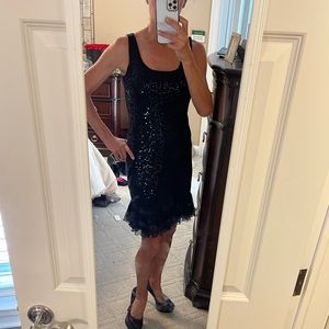 Woman Black sequins sparkle dress S Small knit
